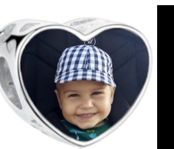Charms • Zawieszka ze zdjęciem i grawerem • Serce ażurowe 1