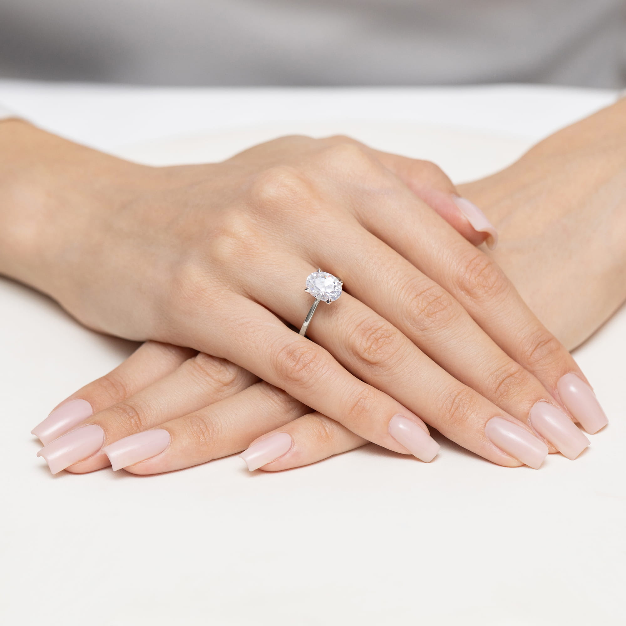 Pierścionek zaręczynowy z białego złota z diamentem laboratoryjnym 2.00 ct 3