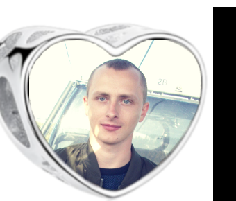 Charms • Zawieszka ze zdjęciem i grawerem • Serce ażurowe 2