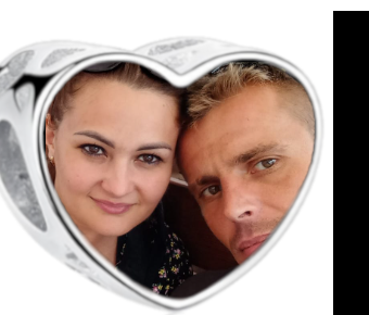 Charms • Zawieszka ze zdjęciem i grawerem • Serce ażurowe 2