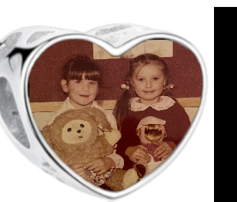 Charms • Zawieszka ze zdjęciem i grawerem • Serce ażurowe 2