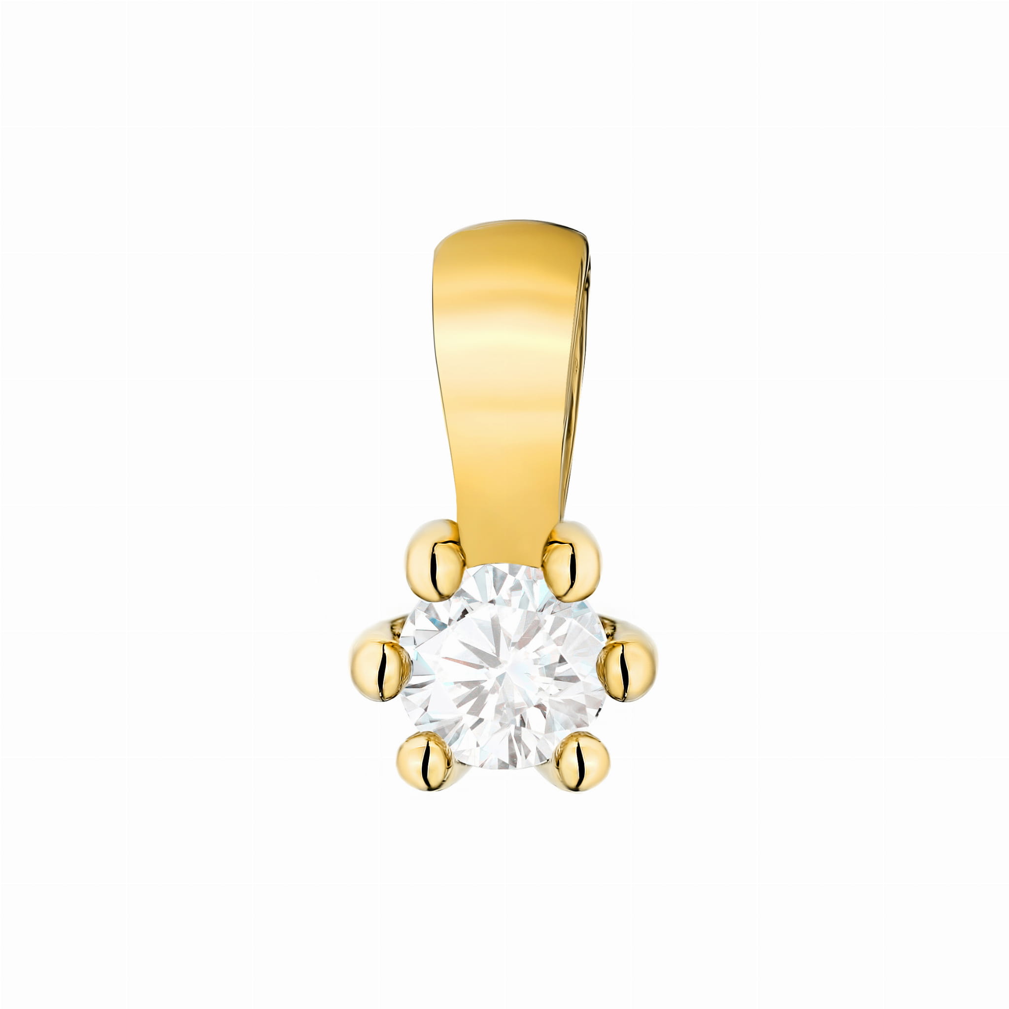 Zawieszka z żółtego złota z diamentem laboratoryjnym FZ222-585-LD0.10 1