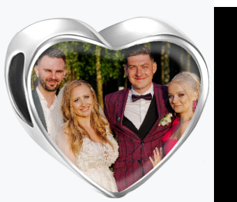 Charms • Zawieszka ze zdjęciem • Serce • Białe cyrkonie 2