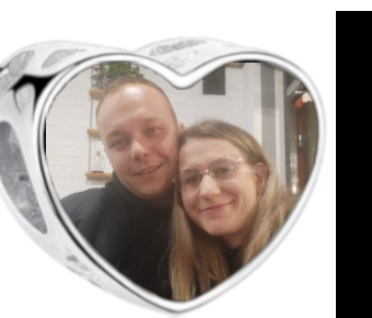 Charms • Zawieszka ze zdjęciem i grawerem • Serce ażurowe 2