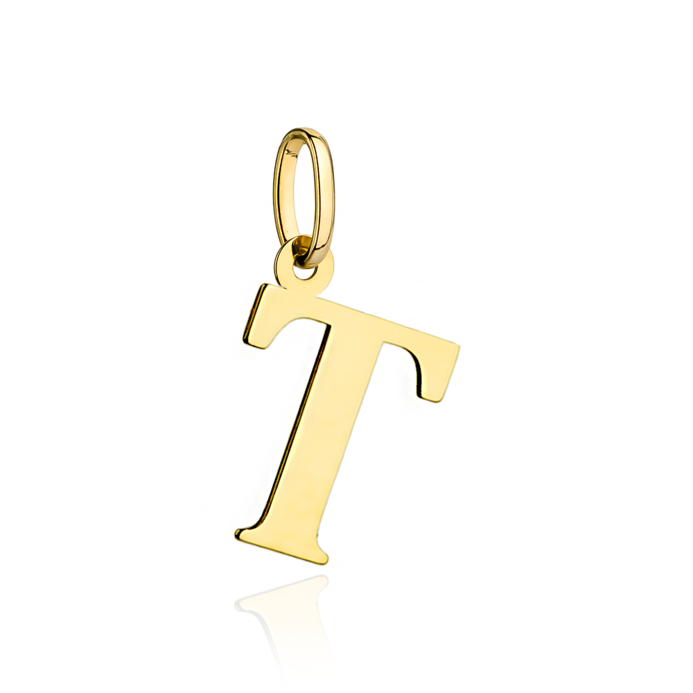 Zawieszka złota literka T duża FUGT6-20-Z00576-2 1