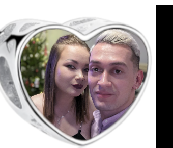 Charms • Zawieszka ze zdjęciem i grawerem • Serce ażurowe 2