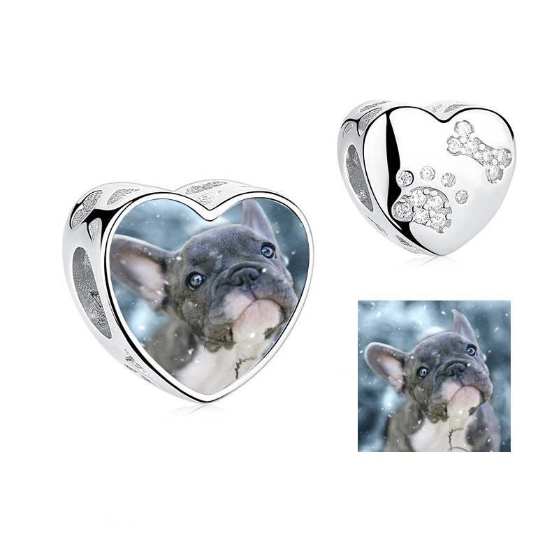 Charms • Zawieszka ze zdjęciem • Serce • Łapka 4